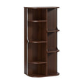 Moderne houten boekenplank met organische vormen