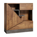 Modern houten dressoir met asymmetrisch ontwerp